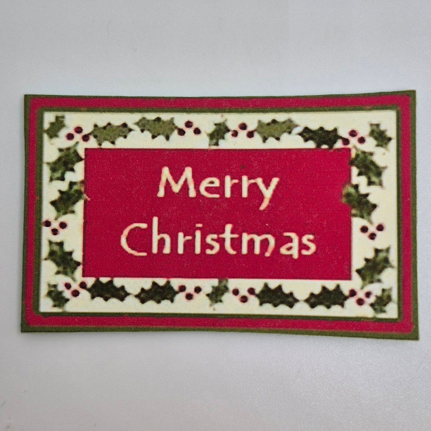 Merry Christmas Mat - 1/12 Scale Dollhouse Miniature
