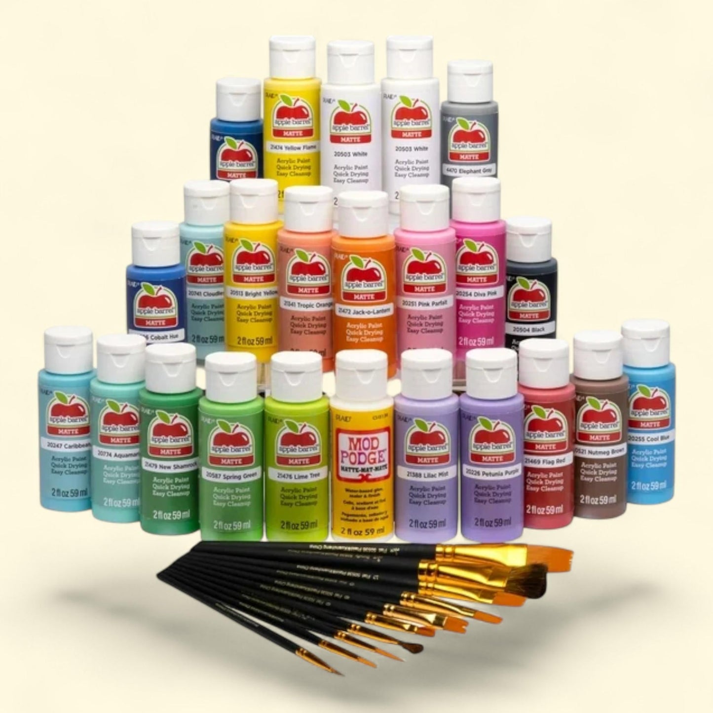 Apple Barrel Acrylic Craft Paint Kit, 34 Pieces