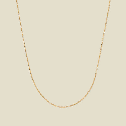 14k Adjustable Flat Cable Chain