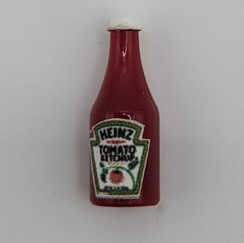 Mustard and Ketchup Traditional Bottles - 1/12 Scale Miniature