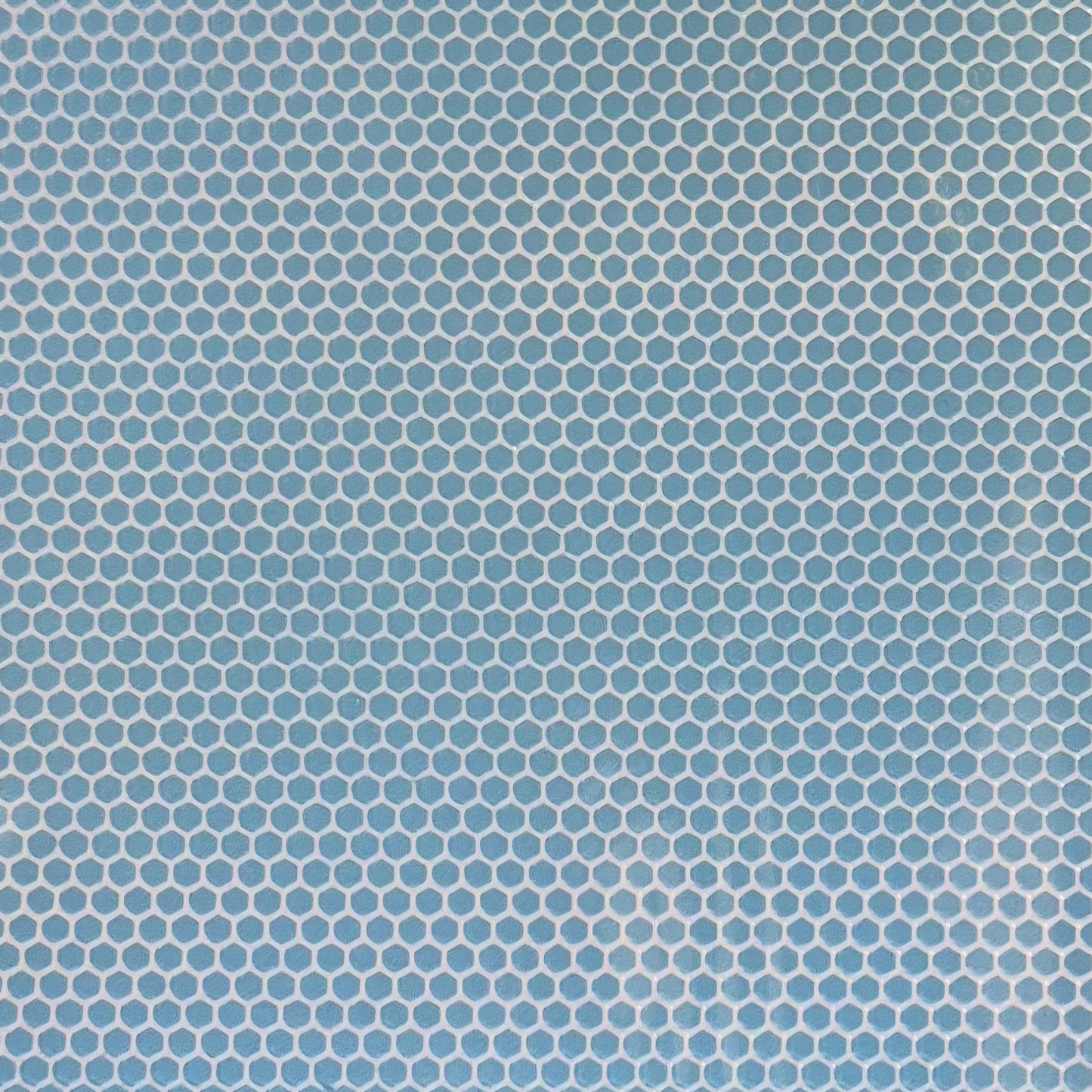 Flooring - Blue Hexagon on White - 1/12th Scale Dollhouse Miniature
