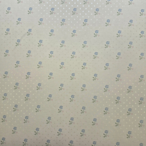 Delicate Blue Flowers with Gloss Accents - Wallpaper