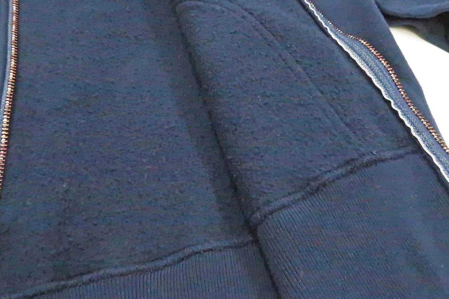 Studio D'artisan Plain Hoodie Men's Solid Zip-Up Hooded Sweatshirt 8087M Navy-Blue