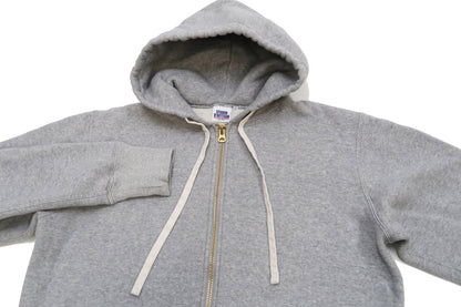 Studio D'artisan Plain Hoodie Men's Solid Zip-Up Hooded Sweatshirt 8087M Heather-Grey