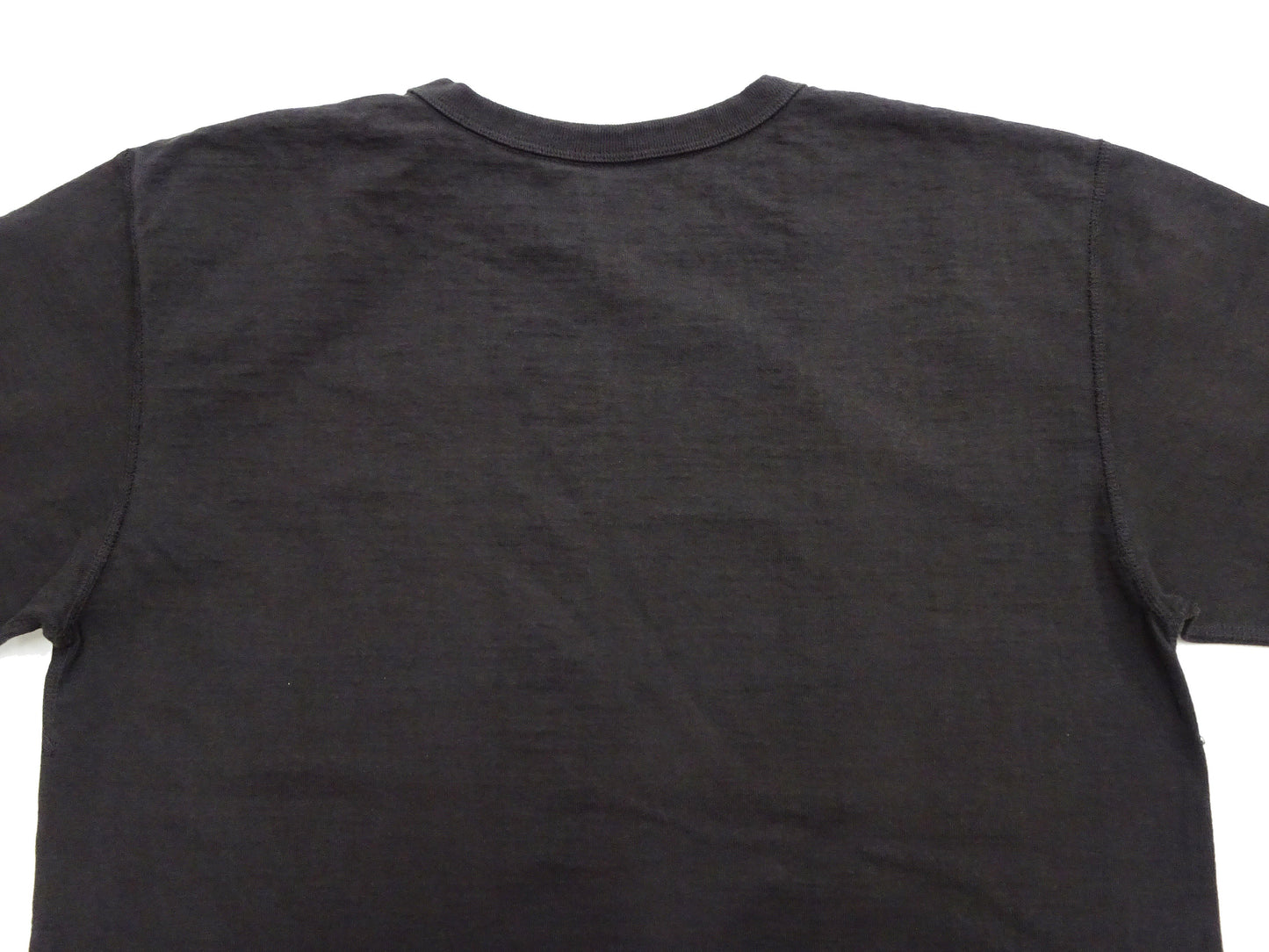 Studio D'artisan Plain T-Shirt Made from Heavyweight Loopwheeled Jersey Fabric Men's Tsuri-Ami Short Sleeve Tee 9913 Charcoal Black (Faded Black)