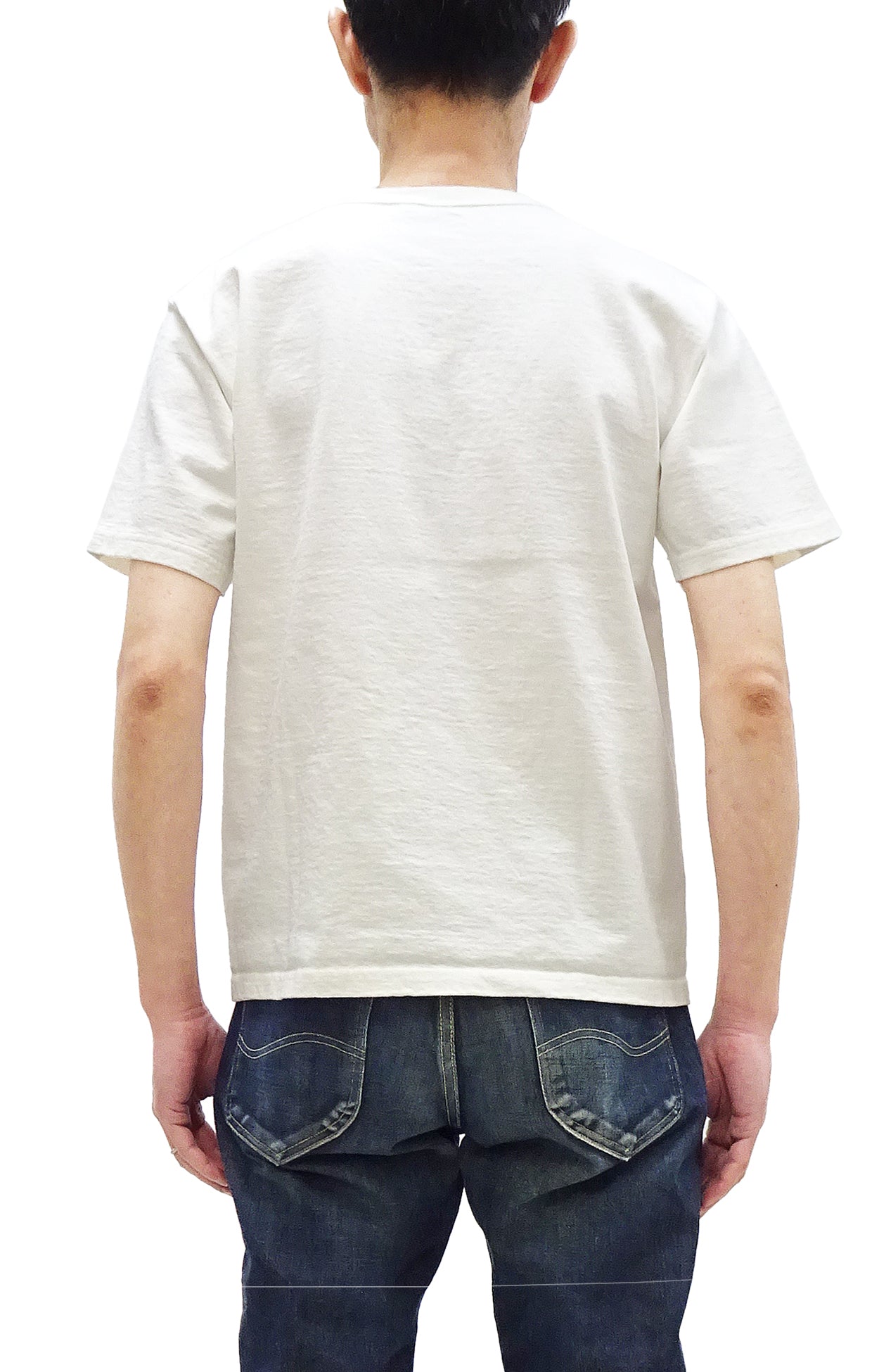 Studio D'artisan Plain T-Shirt Made from Heavyweight Loopwheeled Jersey Fabric Men's Tsuri-Ami Short Sleeve Tee 9913 Off-White
