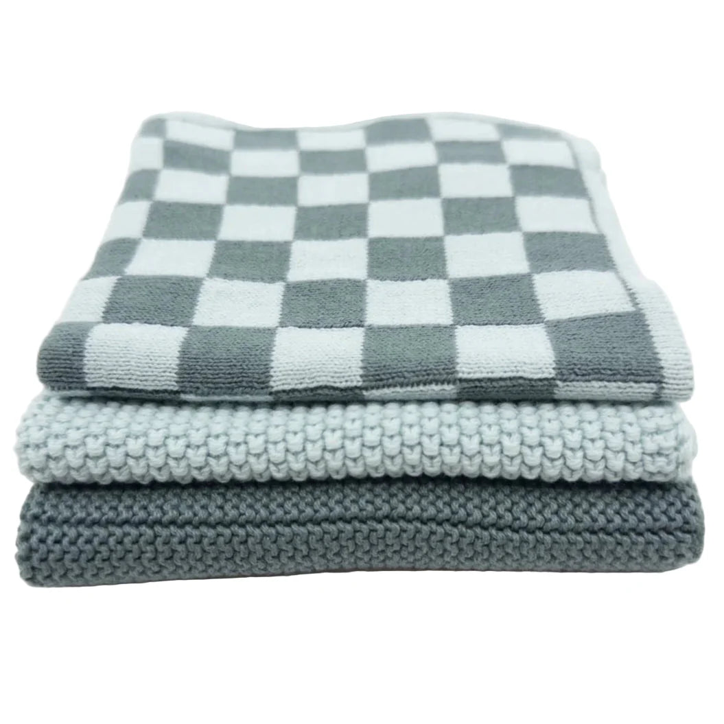 Ecovask Dish Cloth 3pc Variety Pack Organic Cotton