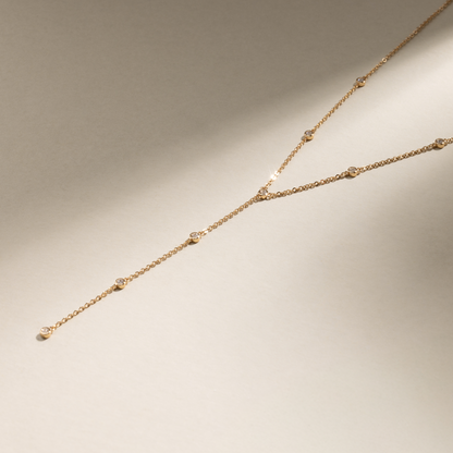 CZ Poppy Lariat Necklace | Final Sale