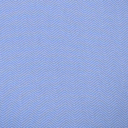 Semi-Spread Collar Polo Light Blue Herringbone