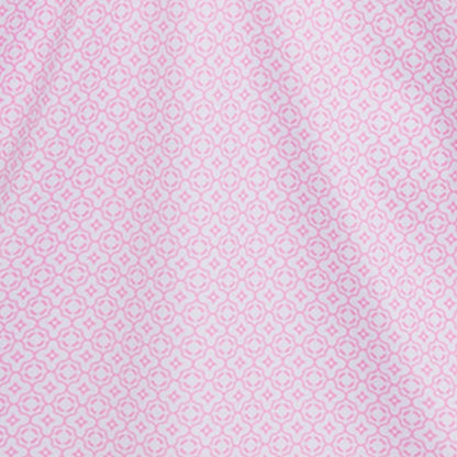 Semi-Spread Collar Polo Crest Point Pink and White