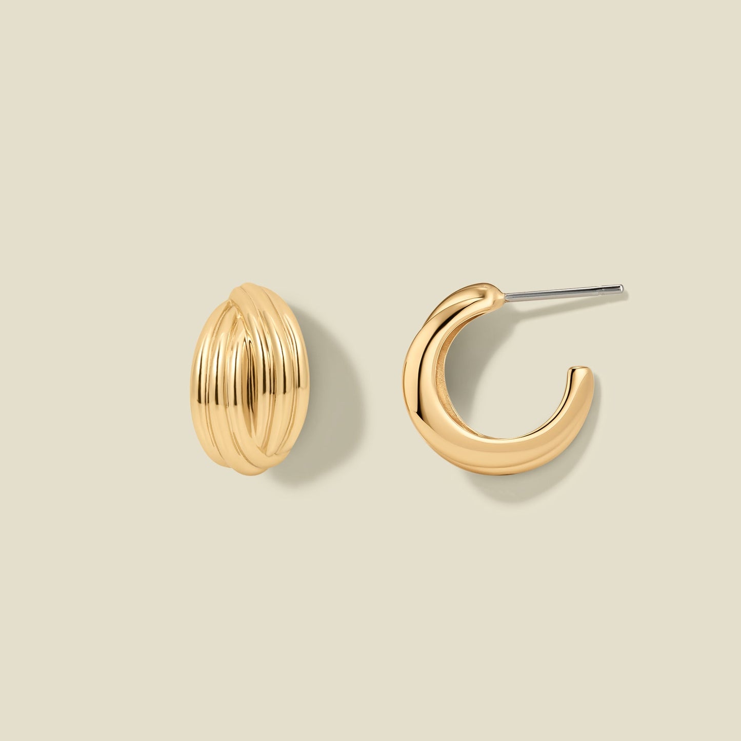 Sol Crossover Hoop Earrings | Final Sale