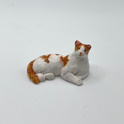 Orange and White Cat - 1/12 Scale Dollhouse Miniature