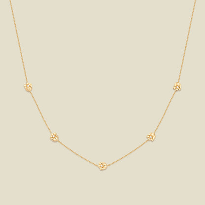 May CZ Birth Flower Station Necklace