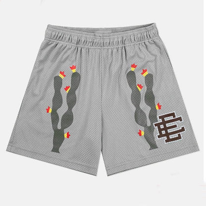 Cross-border exclusive for European code new sports mesh cloth shorts 3D digital printing trend beach pants male manufacturer wholesale