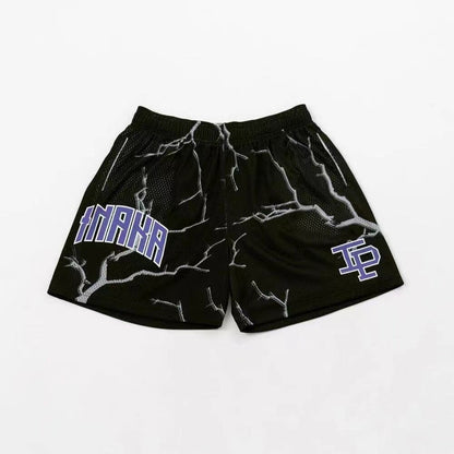 New EE American casual fitness shorts muscular men sports quarter pants mesh breathable style European and American stars with the same style