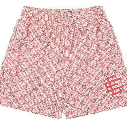 New EE American casual fitness shorts muscular men sports quarter pants mesh breathable style European and American stars with the same style