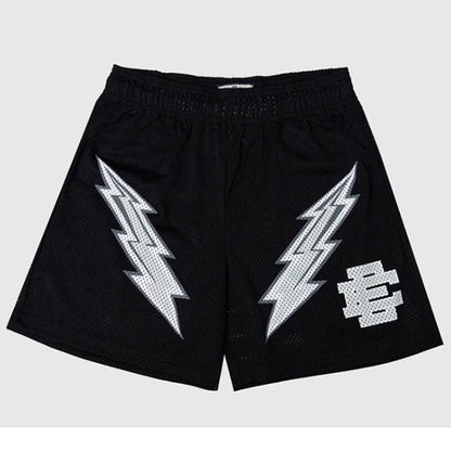 New EE American casual fitness shorts muscular men sports quarter pants mesh breathable style European and American stars with the same style