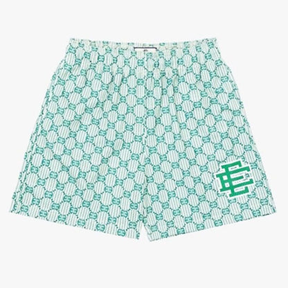 EE print shorts logo sweatpants mesh drawstring American shorts