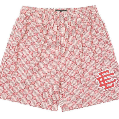EE print shorts logo sweatpants mesh drawstring American shorts