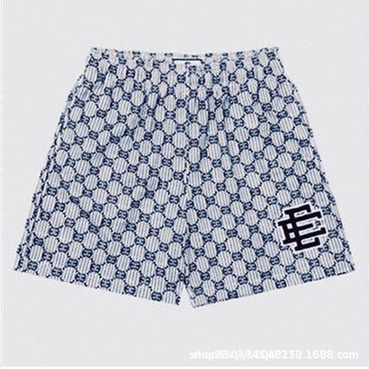 Cross-border exclusive for European code new sports mesh cloth shorts 3D digital printing trend beach pants male manufacturer wholesale