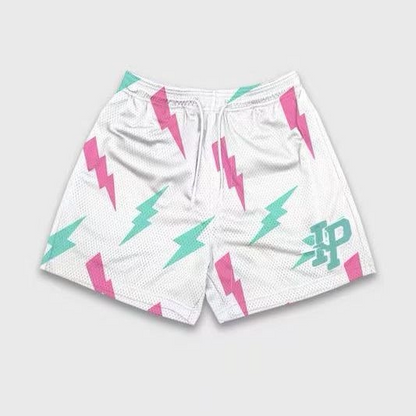 New EE American casual fitness shorts muscular men sports quarter pants mesh breathable style European and American stars with the same style