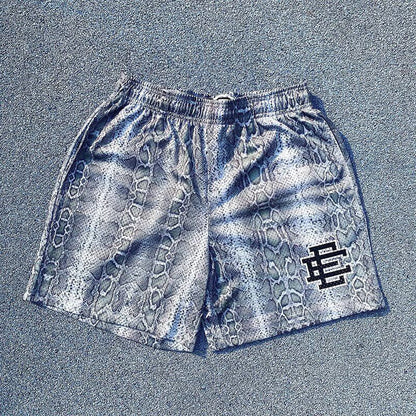 New EE American casual fitness shorts muscular men sports quarter pants mesh breathable style European and American stars with the same style