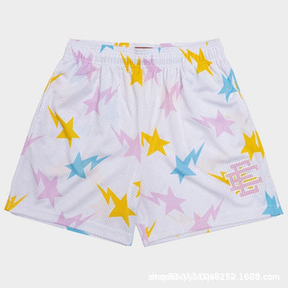 Cross-border exclusive for European code new sports mesh cloth shorts 3D digital printing trend beach pants male manufacturer wholesale