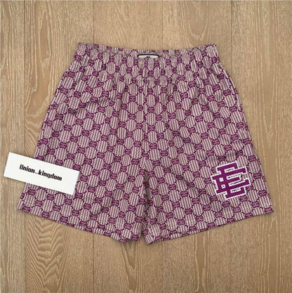 New EE American casual fitness shorts muscular men sports quarter pants mesh breathable style European and American stars with the same style
