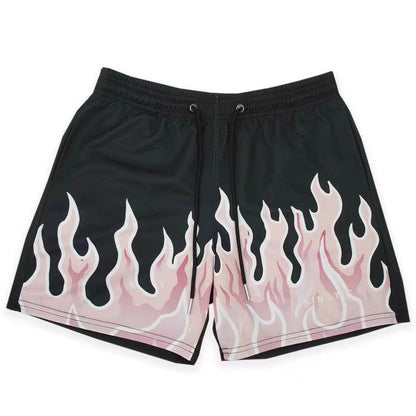 New EE American casual fitness shorts muscular men sports quarter pants mesh breathable style European and American stars with the same style
