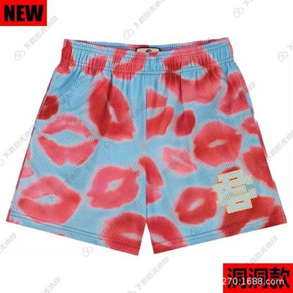 Cross-border exclusive for European code new sports mesh cloth shorts 3D digital printing trend beach pants male manufacturer wholesale