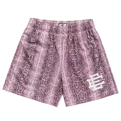 EE print shorts logo sweatpants mesh drawstring American shorts