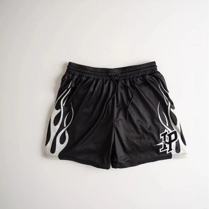 New EE American casual fitness shorts muscular men sports quarter pants mesh breathable style European and American stars with the same style