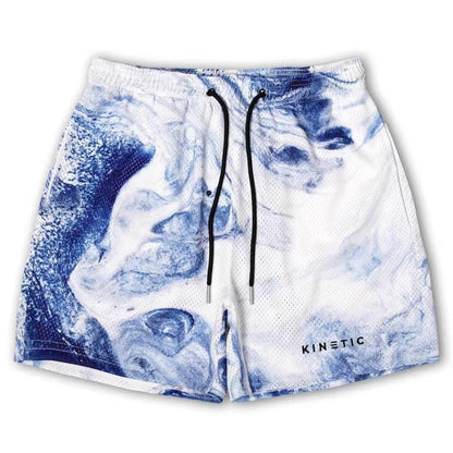 EE print shorts logo sweatpants mesh drawstring American shorts
