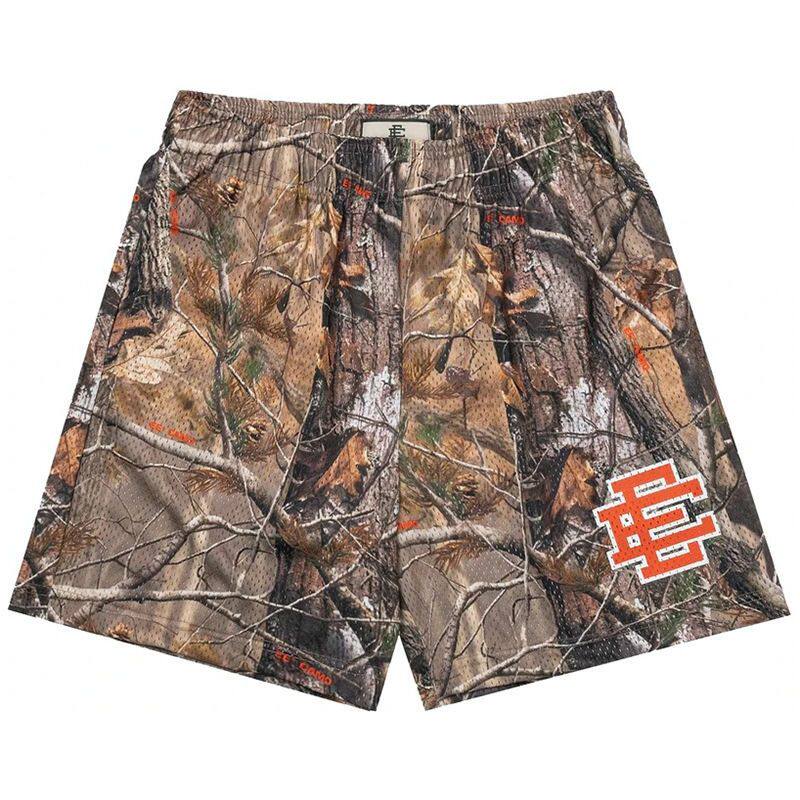 New EE American casual fitness shorts muscular men sports quarter pants mesh breathable style European and American stars with the same style