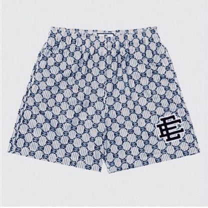 EE print shorts logo sweatpants mesh drawstring American shorts