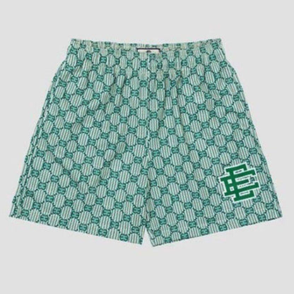 New EE American casual fitness shorts muscular men sports quarter pants mesh breathable style European and American stars with the same style