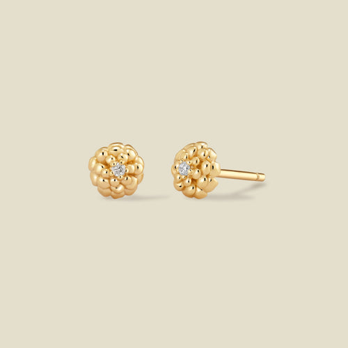 October CZ Birth Flower Stud Earrings