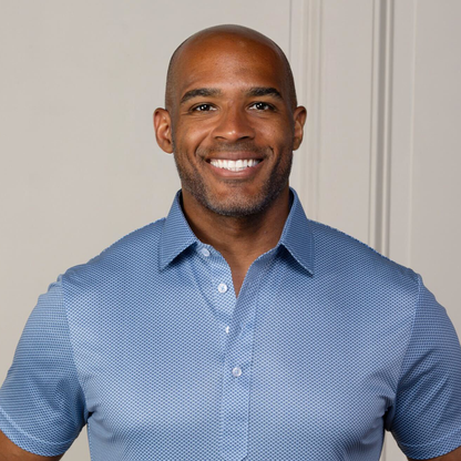 Semi-Spread Collar Polo Blue Carrera