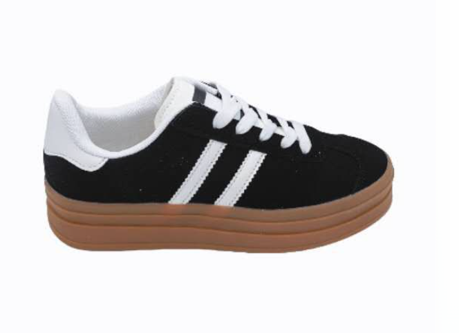 Stefany Black Suede Sneakers