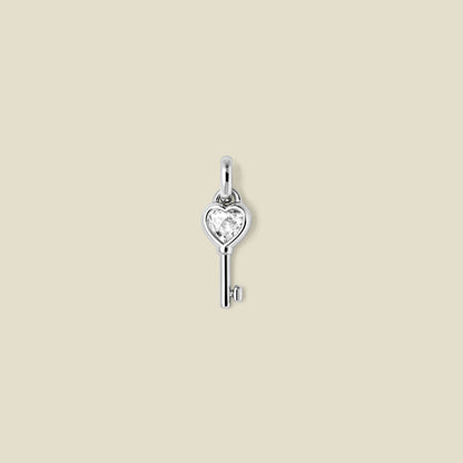 CZ Heart Key Charm | Final Sale