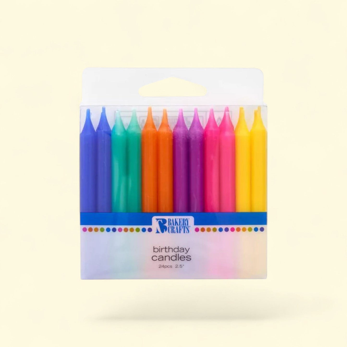 Bakery Crafts Good Vibes Smooth Candles, 2.5" - 24ct