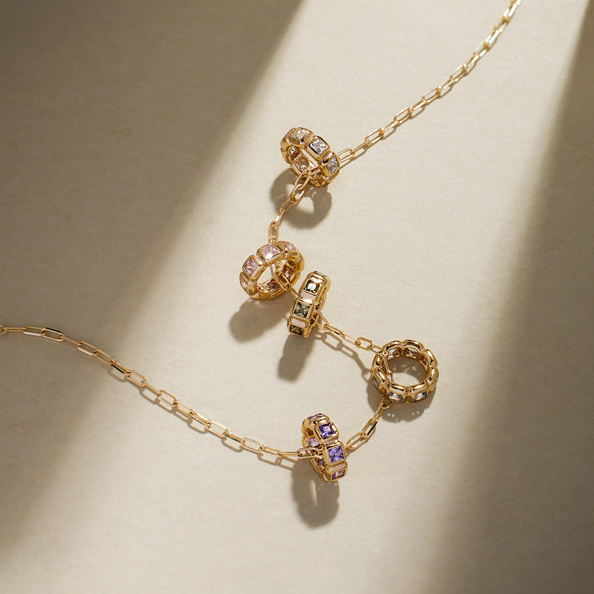 January Birthstone Spacer Charm