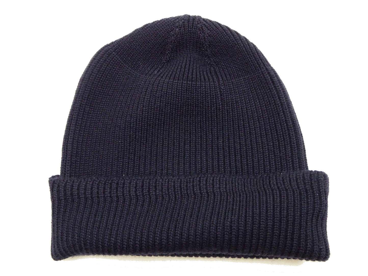 Buzz Rickson Men's U.S. Navy Watch Cap - 100% Wool Military Knit Hat - Made in Japan (BR02243 Navy Blue)