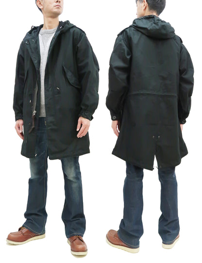 Buzz Rickson Parka William Gibson Black US Army M-51 Fishtail Parka Men's Military Coat Jacket BR14969