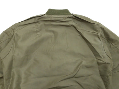 Buzz Rickson Jacket Men's L-2 Flight Jacket Plain Nylon Bomber Jacket L2 BR15125 Olive Drab