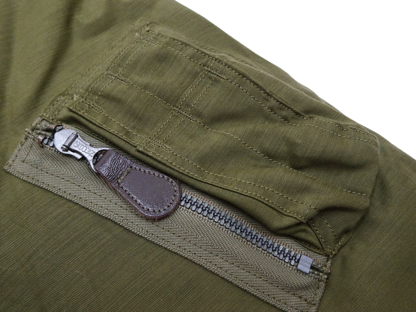 Buzz Rickson Men's B-15B Flight Jacket with Rayon Cotton Shell and Alpaca Wool Pile Lining - USAAF Aero Medical Laboratory Test Sample Bomber Jacket Reproduction - Made in Japan (BR15741 Olive)