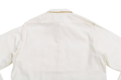 Buzz Rickson Plain Long Sleeve Shirt Modified version of US Navy Chambray Work Shirt BR25996 Off-White