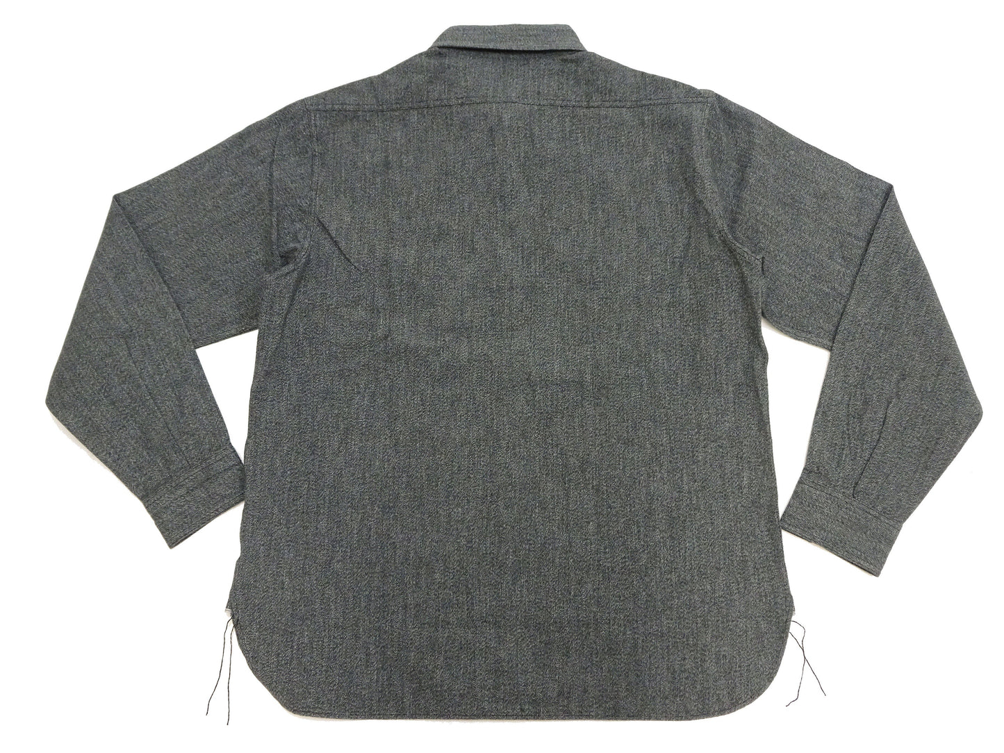 Buzz Rickson Cotton Covert Work Shirt - Men's Casual Vintage-Style Long Sleeve Button Up Shirt BR26082 119 Heathered-Black