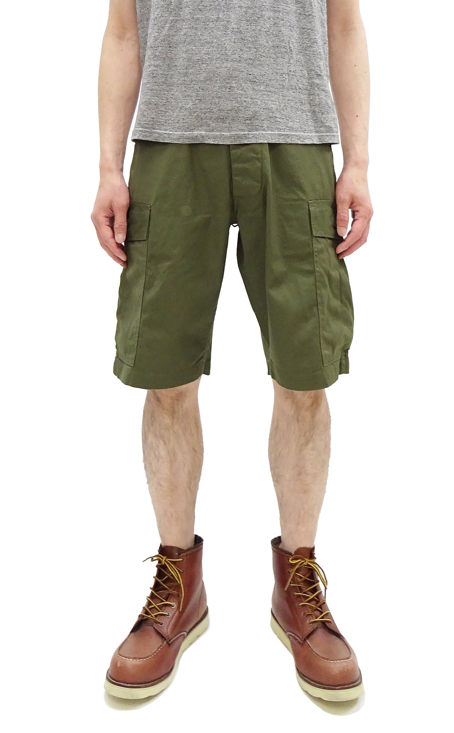 Buzz Rickson Men's Cargo Shorts - Reproduction of Civilian Reinterpretation of U.S. Army Vietnam Tropical Jungle Fatigue Trousers BR52550 Olive