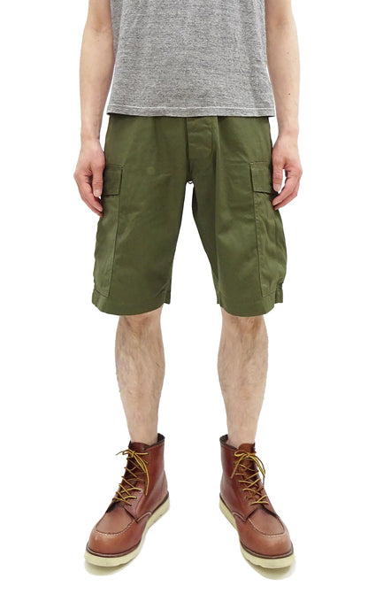 Buzz Rickson Men's Cargo Shorts - Reproduction of Civilian Reinterpretation of U.S. Army Vietnam Tropical Jungle Fatigue Trousers BR52550 Olive